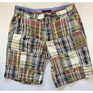 Tommy Hilfiger Madras Shorts mens 34 Preppy classic golf weekend EUC